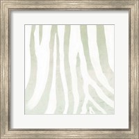 Framed Soft Animal Prints Gray Zebra