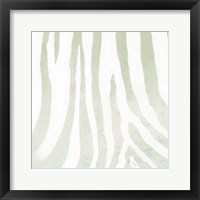 Framed Soft Animal Prints Gray Zebra