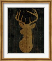 Framed Rustic Lodge Animals Deer Head