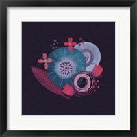 Dark Purple Florals III Framed Print