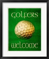 Framed Golfers Welcome