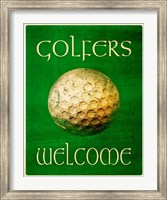 Framed Golfers Welcome