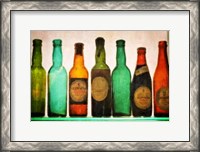 Framed Vintage Guiness Bottles