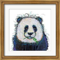 Framed Panda with Leaf