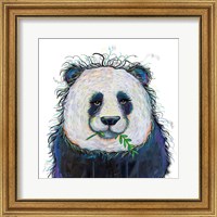 Framed Panda with Leaf