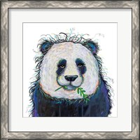 Framed Panda with Leaf