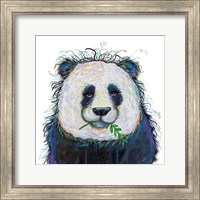 Framed Panda with Leaf