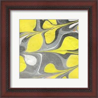 Framed Yellow and Gray Marble I