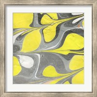 Framed Yellow and Gray Marble I