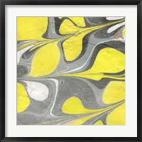 Yellow and Gray Marble I Framed Print