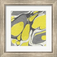 Framed Yellow and Gray Marble II