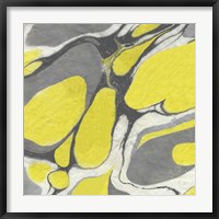 Framed Yellow and Gray Marble II