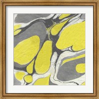 Framed Yellow and Gray Marble II