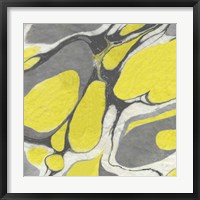 Yellow and Gray Marble II Framed Print