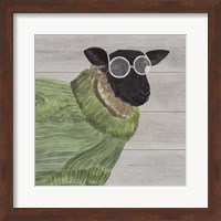 Framed Intellectual Animals IV Sheep and Sweater