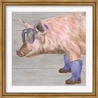 Framed Intellectual Animals V Pig in Boots