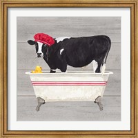 Framed Bath time for Cows Tub