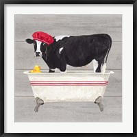 Framed Bath time for Cows Tub