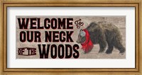 Framed Warm in the Wilderness Welcome Sign