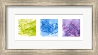 Framed Bright Mineral Abstracts Panel I 3 across