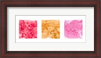 Framed Bright Mineral Abstracts Panel II 3 across