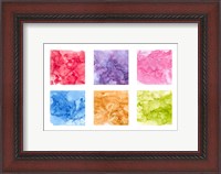 Framed Bright Mineral Abstracts 6up
