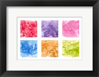 Framed Bright Mineral Abstracts 6up