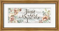 Framed Blush Poppies and Eucalyptus Home Sign