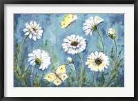 Framed Daisies and Butterfly Meadow