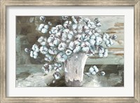 Framed Farmhouse Cotton Bolls Still life