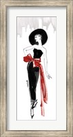 Framed Fifties Fashion IV Red Scarf