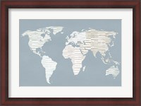 Framed Calm World Map
