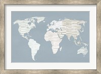 Framed Calm World Map
