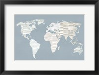 Framed Calm World Map