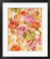 Pink and Orange Brocade II Framed Print