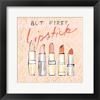 Geo Beauty and Sass II - Lipstick First Framed Print