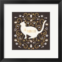 Framed 'Otomi Cats III Dark Neutral' border=