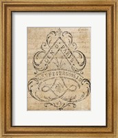 Framed Letter Crest I Vintage v2