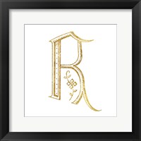 Framed French Sewing Letter R