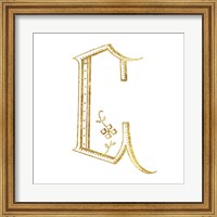 Framed French Sewing Letter C