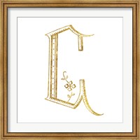Framed French Sewing Letter C