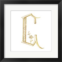 Framed French Sewing Letter C