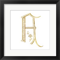 Framed French Sewing Letter A