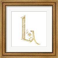 Framed French Sewing Letter L