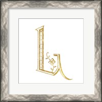 Framed French Sewing Letter L