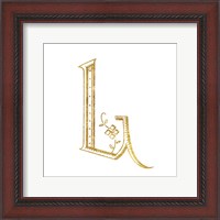 Framed French Sewing Letter L