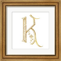 Framed French Sewing Letter K