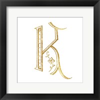 Framed French Sewing Letter K