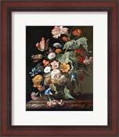 Framed Rachel Ruysch, Still-Life with Flowers