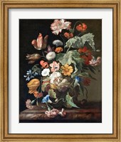 Framed Rachel Ruysch, Still-Life with Flowers